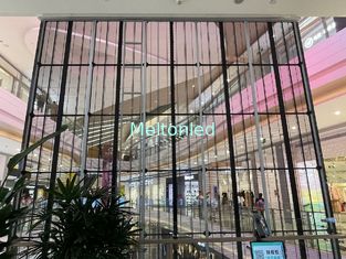 La publicité de l'affichage mené transparent d'intérieur mené p3.9-7.8 de panneau pour la porte en verre