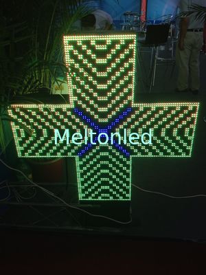 La pharmacie P10 croisé mettant en rouleau couleur IP65 de signe de LED la double, annonçant la coutume a mené des signes